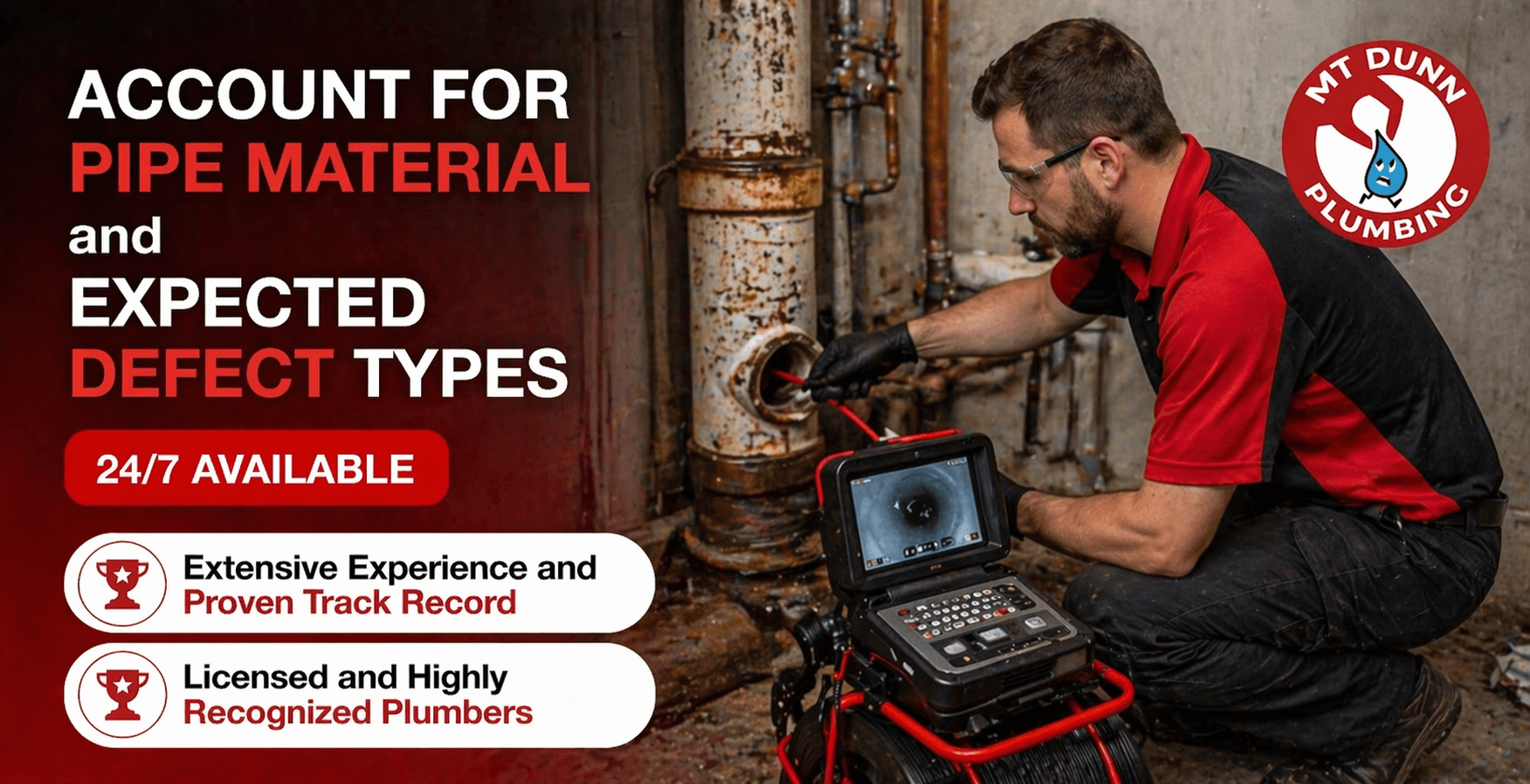 Account for Pipe Material and Expected Defect Types