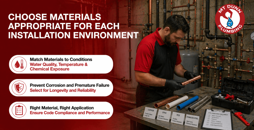 Choose Materials Appropriate For Each Installation Environment