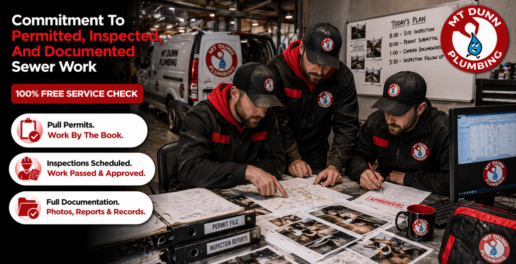 Commitment To Permitted, Inspected, And Documented Sewer Work
