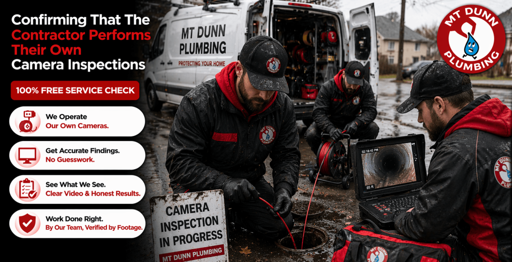 Confirming that the contractor performs their own camera inspections