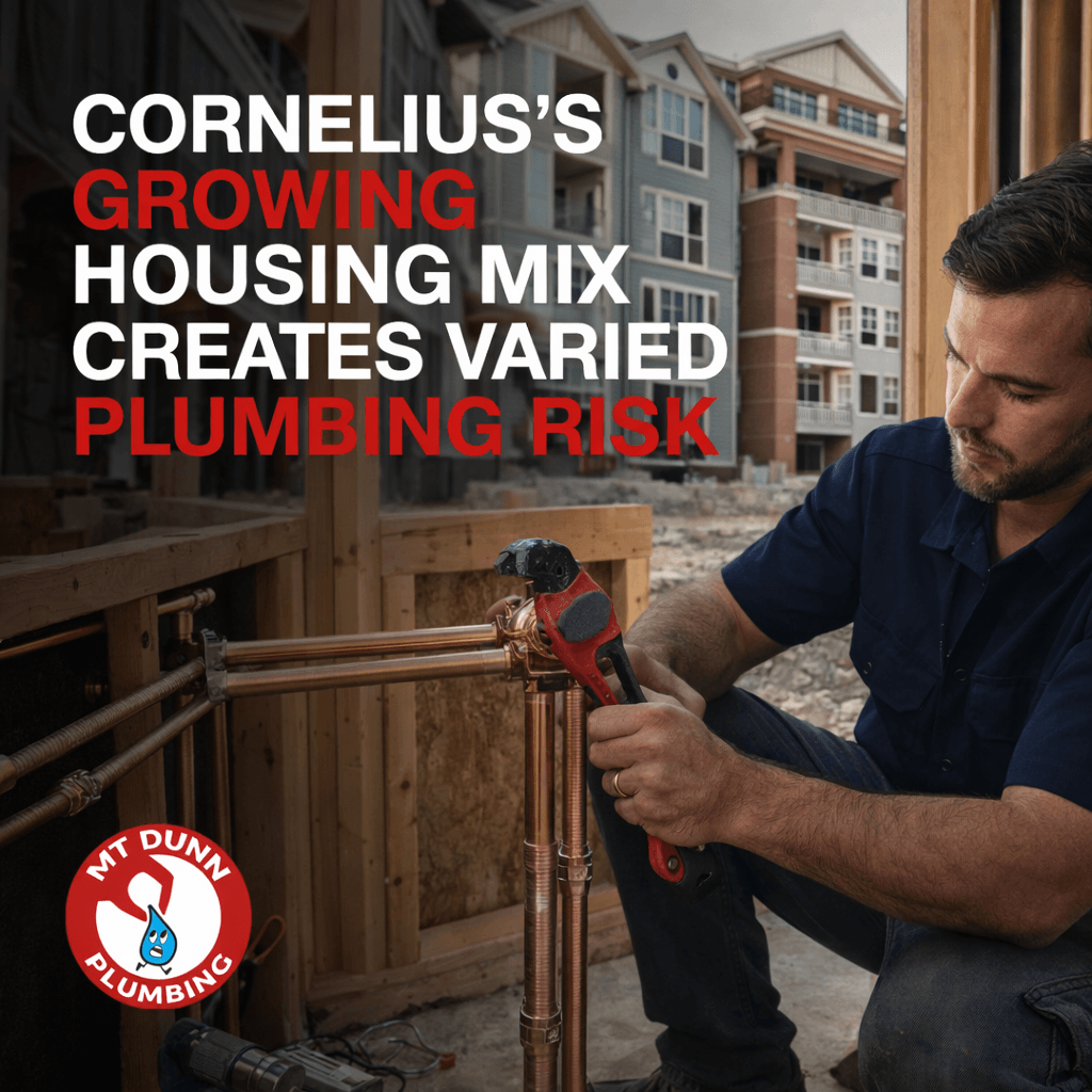Cornelius's Growing Housing Mix Creates Varied Plumbing Risk