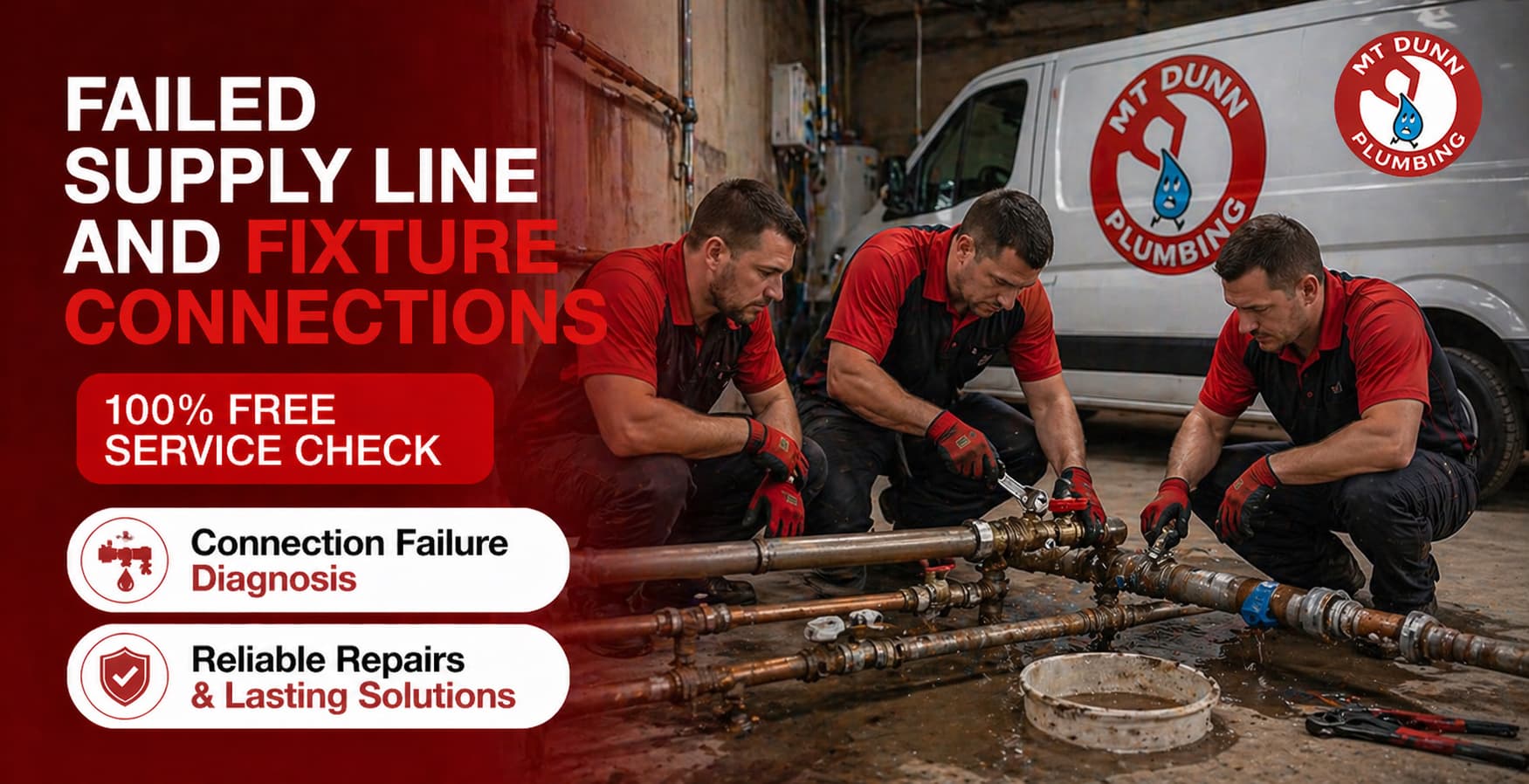 Failed Supply Line and Fixture Connections