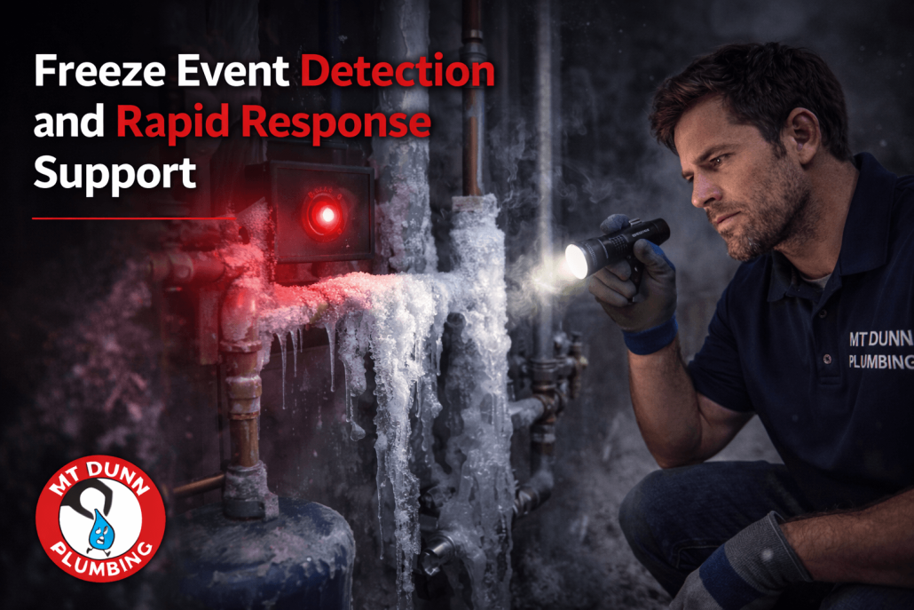 Freeze event detection and rapid response support for infrastructure safety