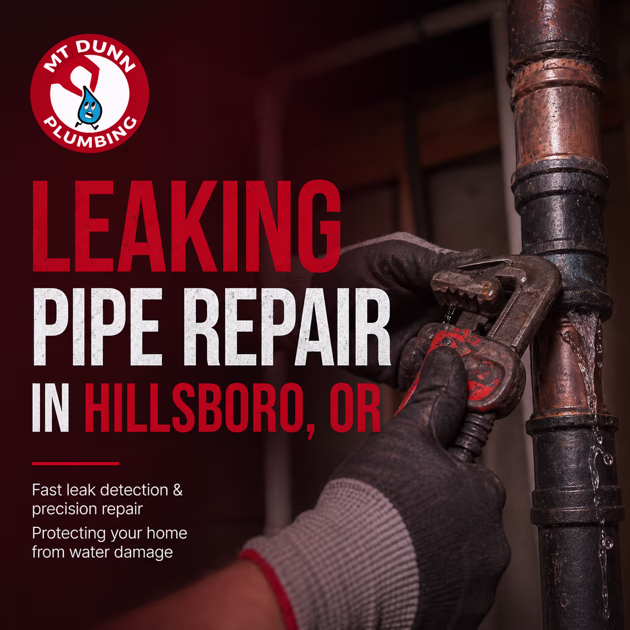 Leaking Pipe Repair in Hillsboro, OR