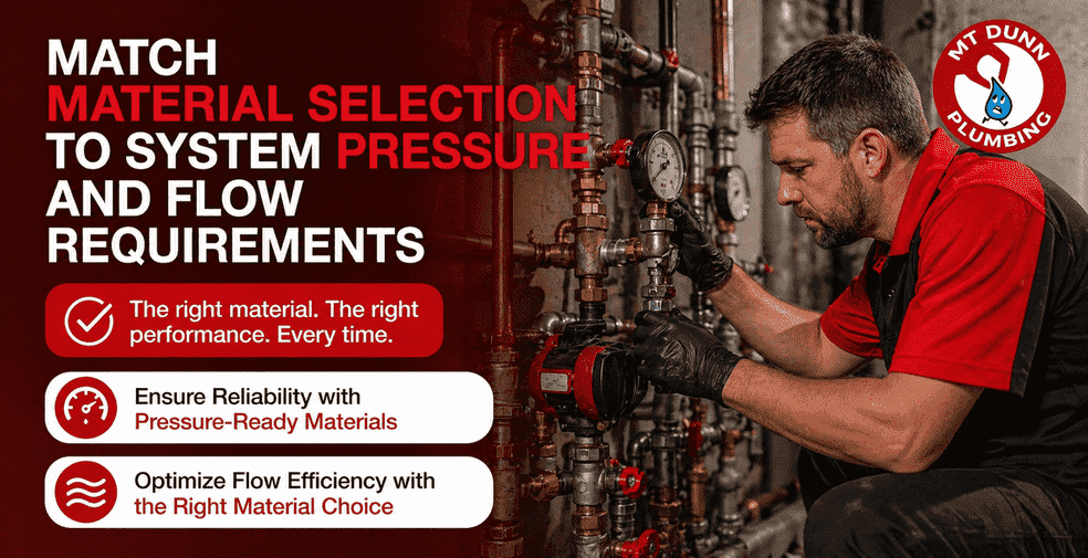 Match Material Selection to System Pressure and Flow Requirements