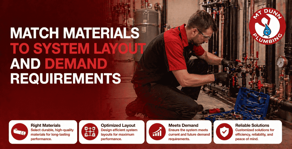 Match Materials to System Layout and Demand Requirements