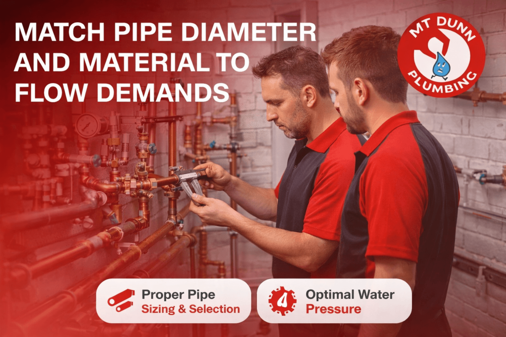 Match Pipe Diameter and Material to Flow Demands