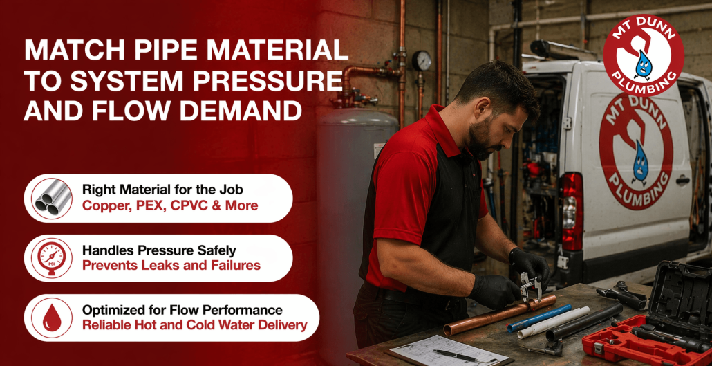 Match Pipe Material To System Pressure And Flow Demand