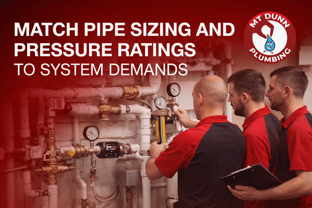 Match Pipe Sizing and Pressure Ratings to System Demands