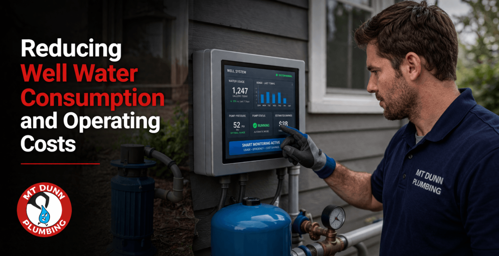 Reducing well water consumption and operating costs with efficient systems
