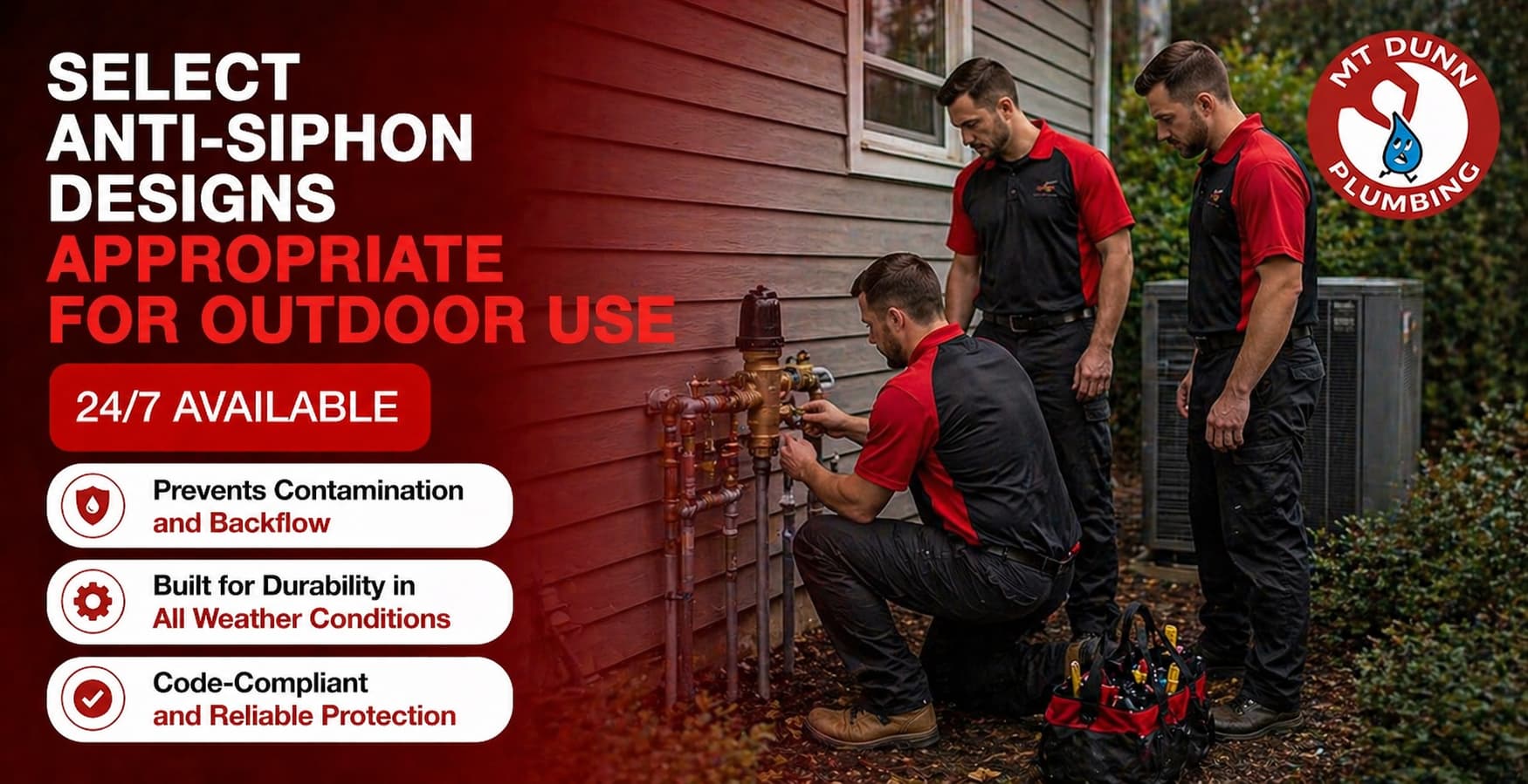 Select Anti-Siphon Designs Appropriate for Outdoor Use