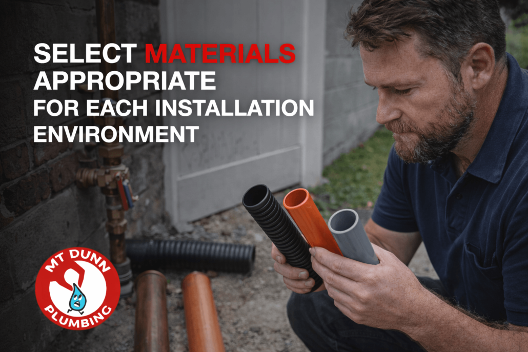 Select Materials Appropriate for Each Installation Environment type