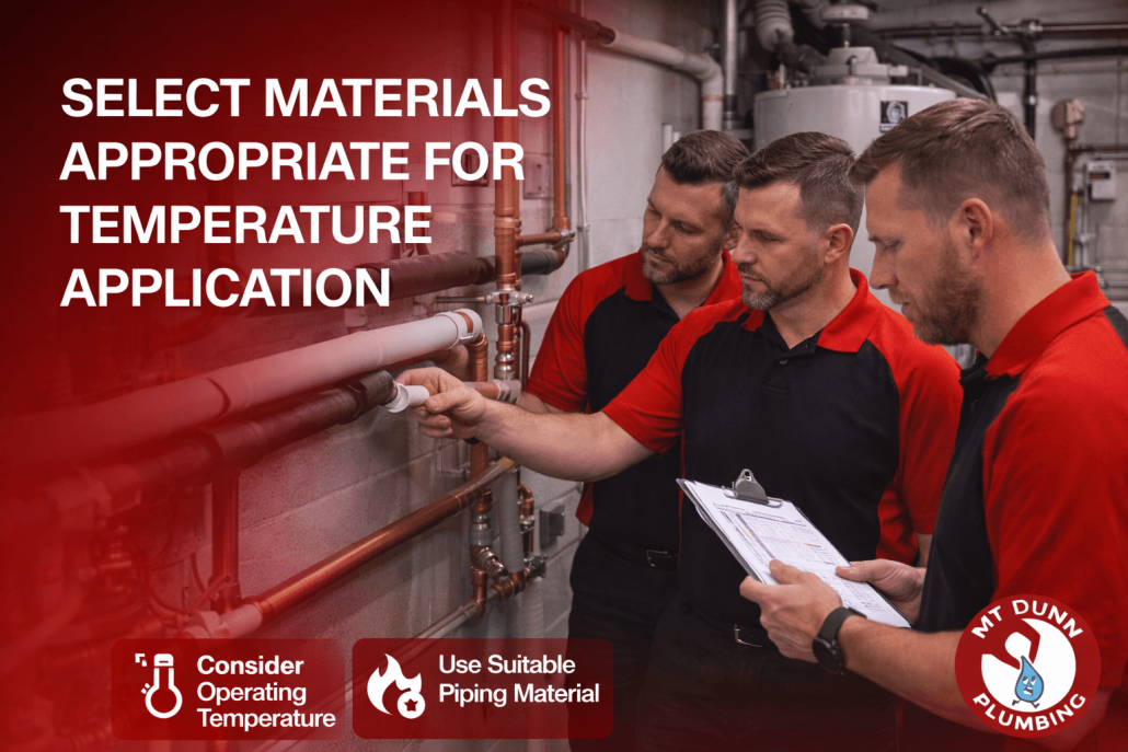 Select Materials Appropriate for Temperature Application