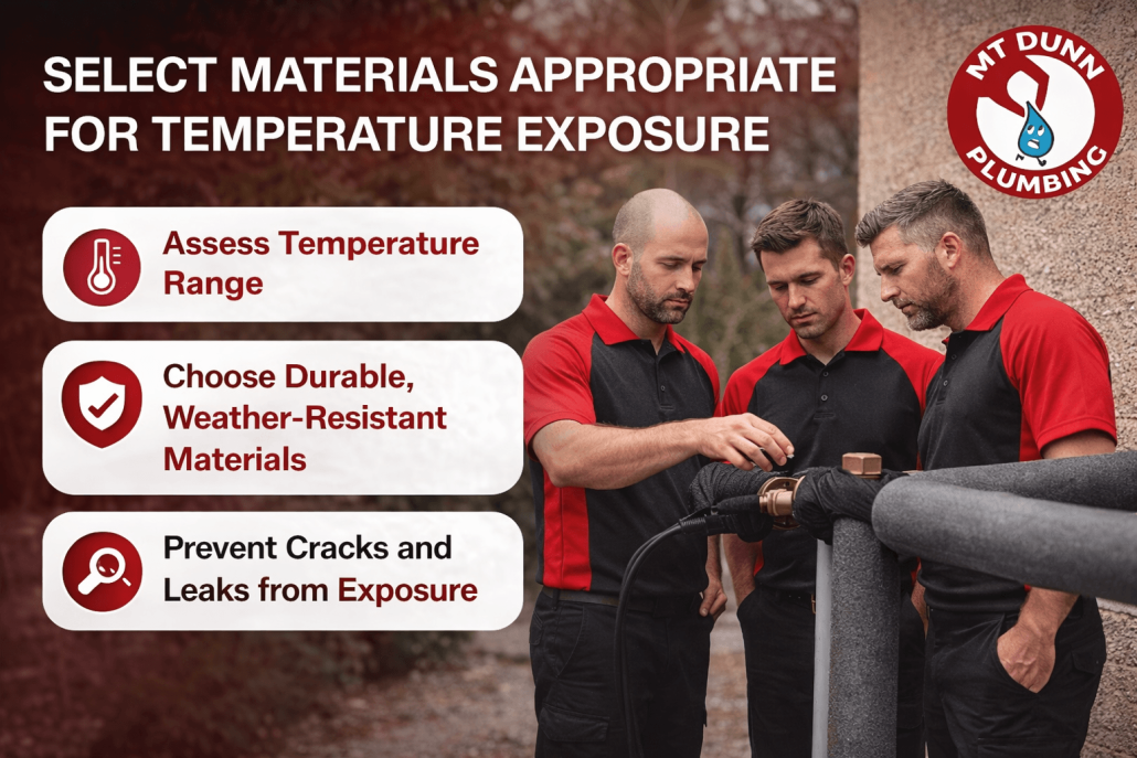 Select Materials Appropriate for Temperature Exposure