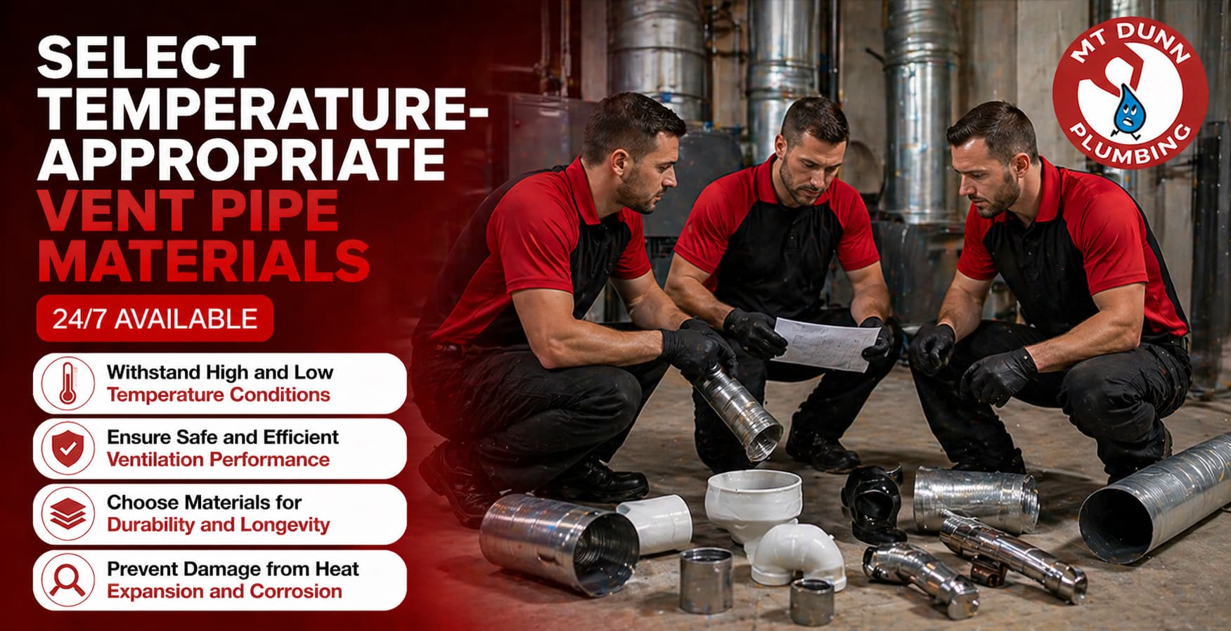 Select Temperature-Appropriate Vent Pipe Materials