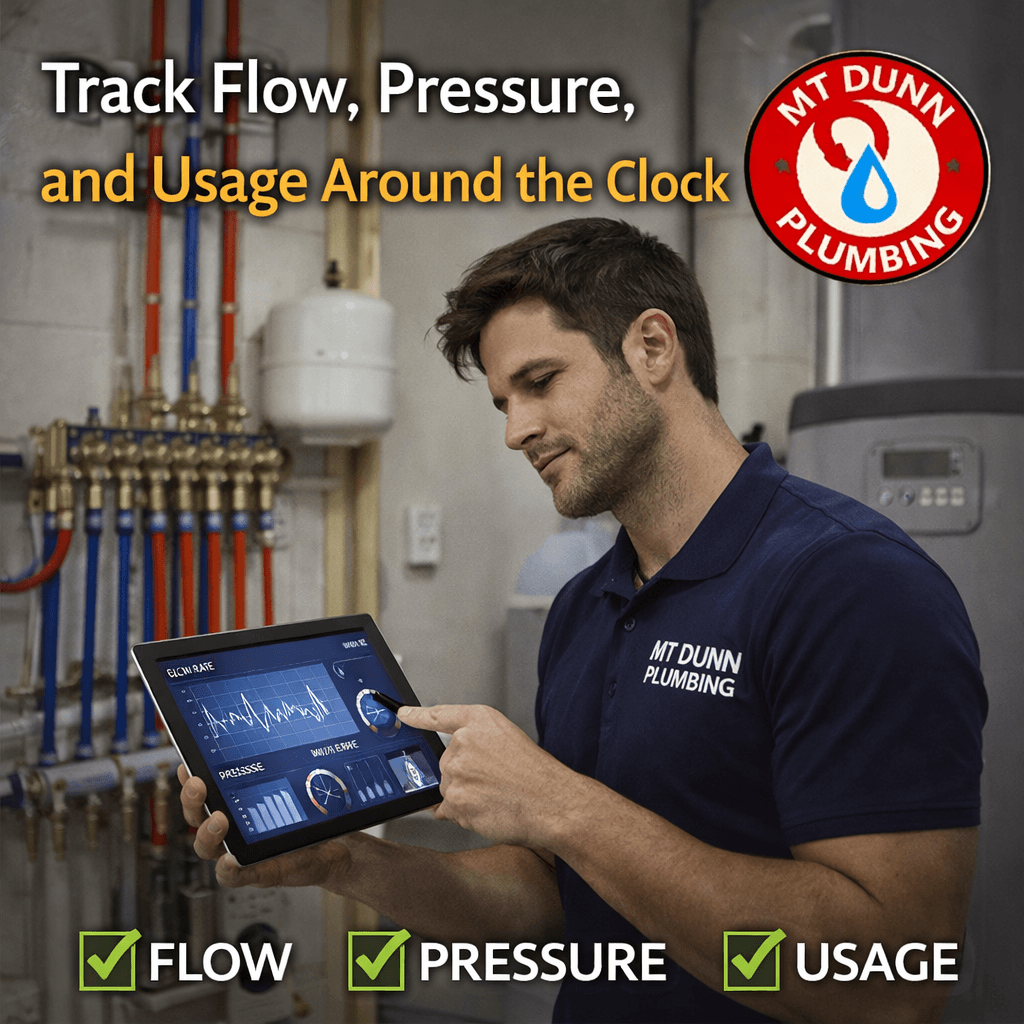 Track flow, pressure, and usage around the clock