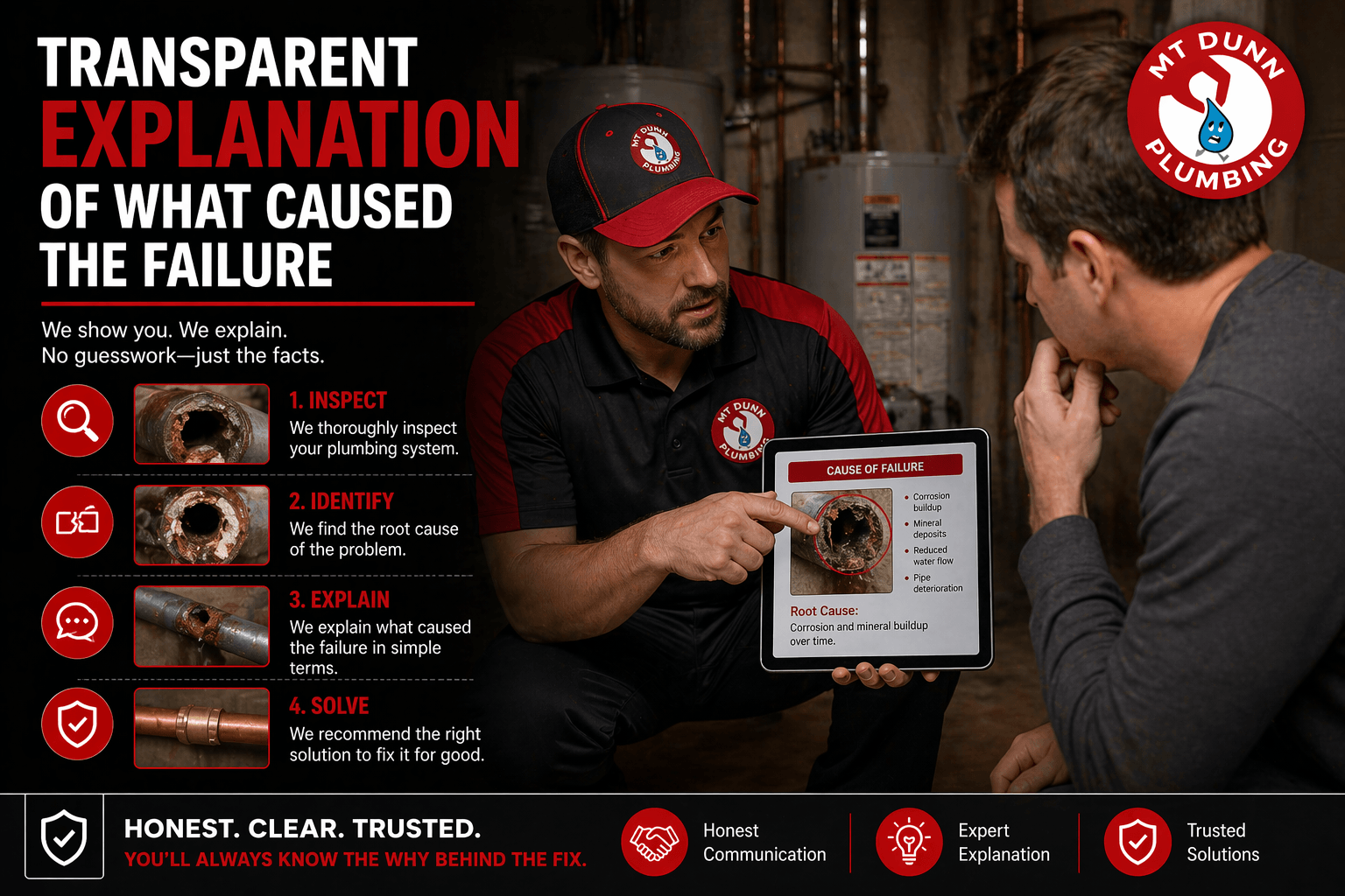 Transparent Explanation of What Caused the Failure