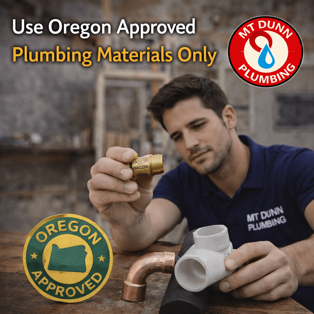Use Oregon Approved Plumbing Materials Only
