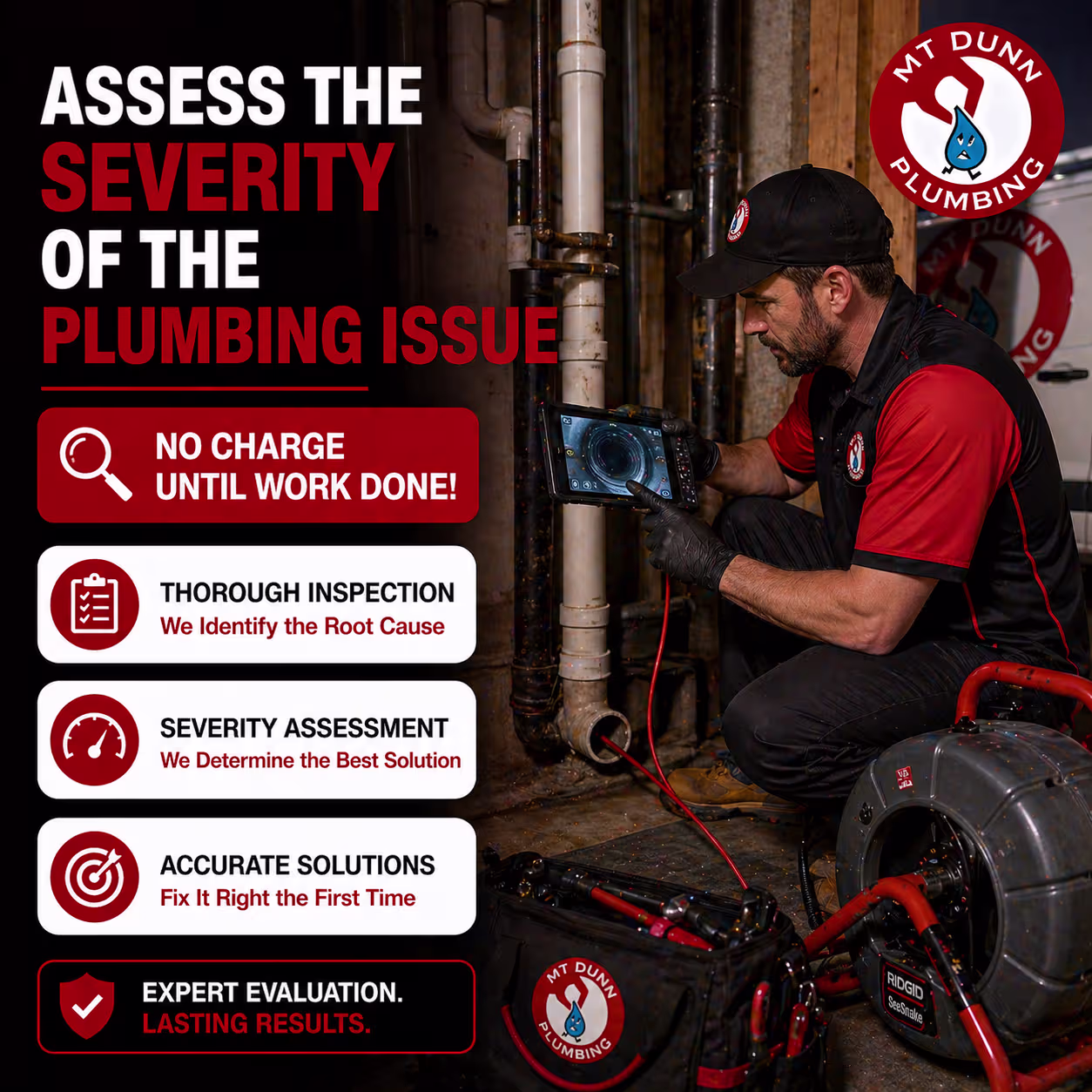 Assess the severity of the plumbing issue