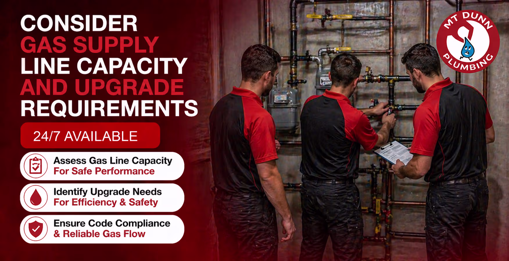 Consider Gas Supply Line Capacity and Upgrade Requirements
