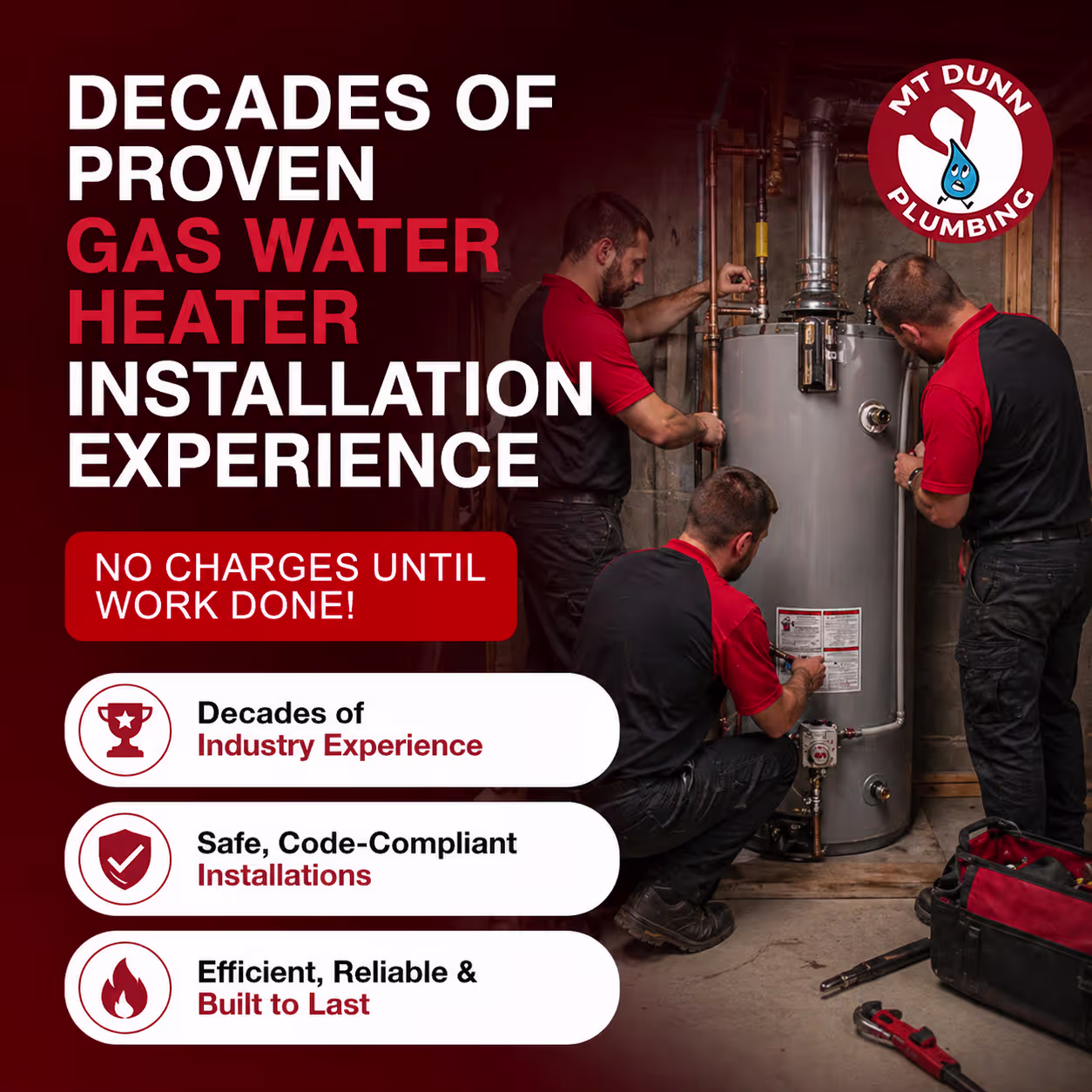 Decades of Proven Gas Water Heater Installation Experience