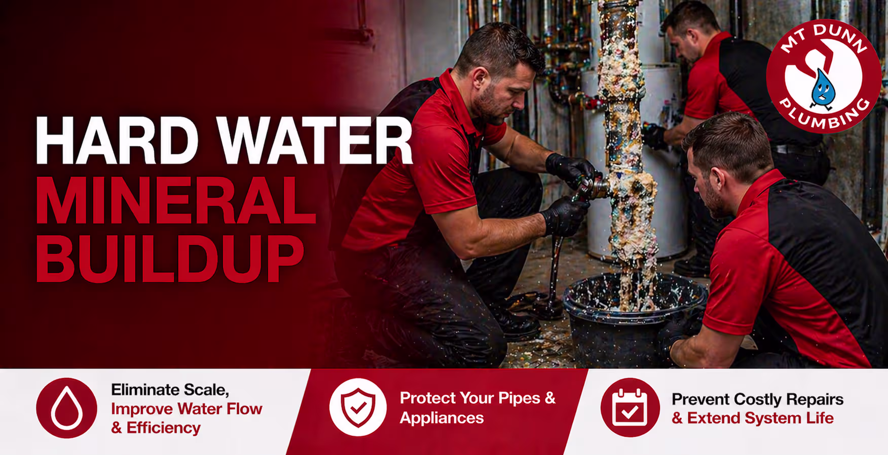Hard water mineral buildup