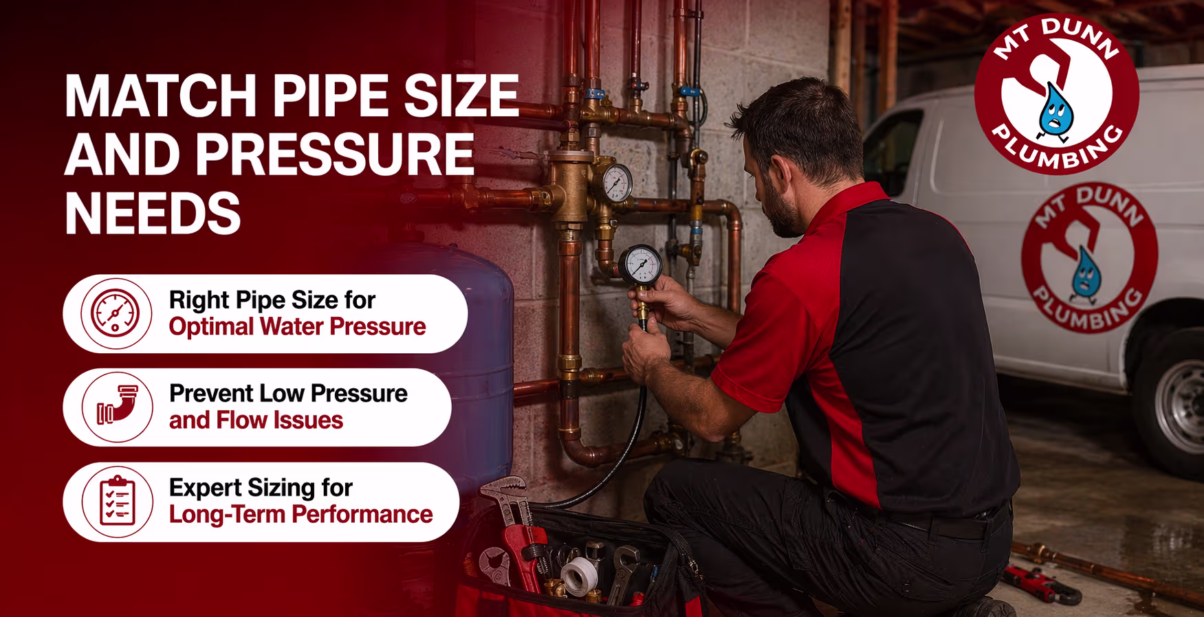 Match Pipe Size And Pressure Needs