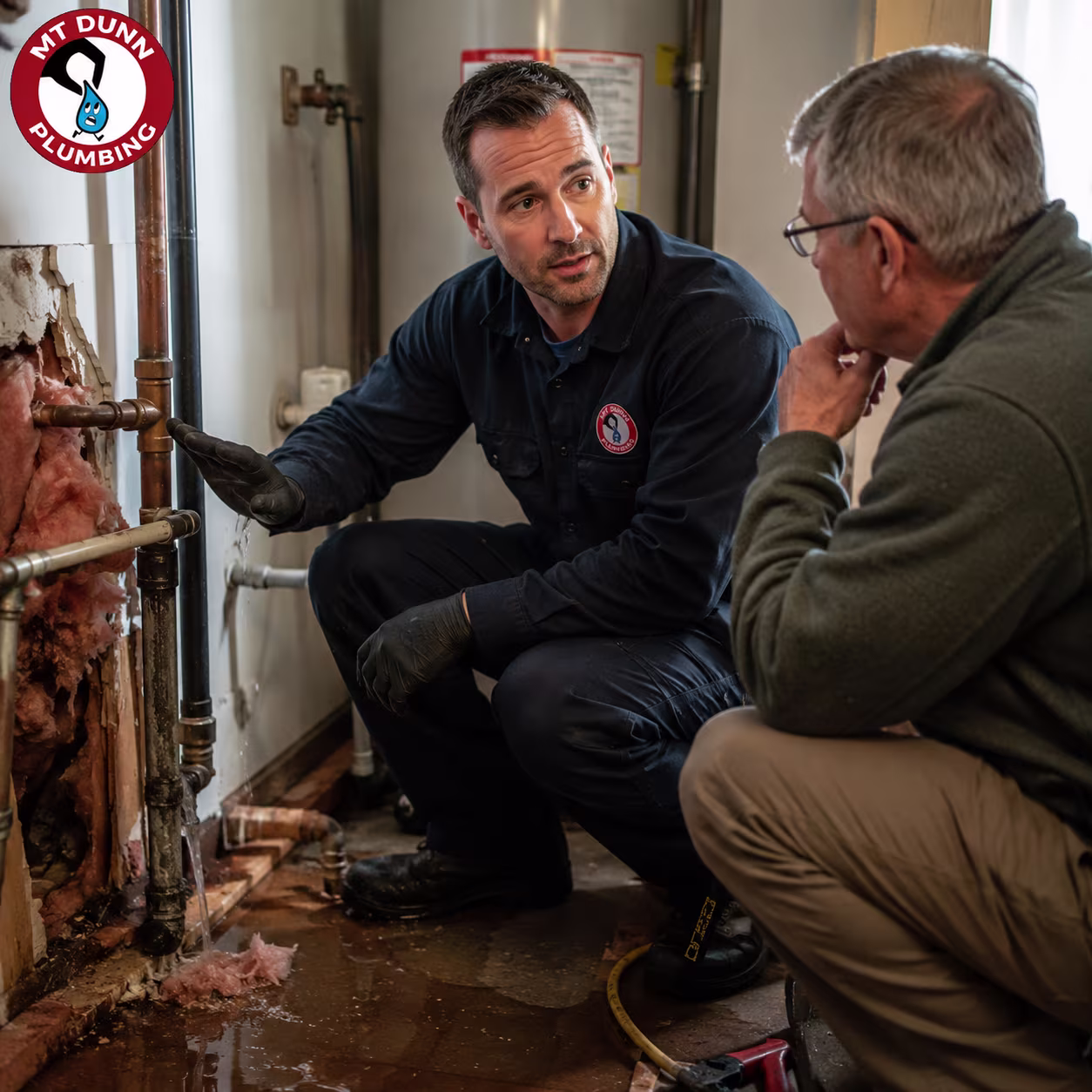 Hillsboro plumber identifying the cause of a burst pipe before recommending a long-term solution