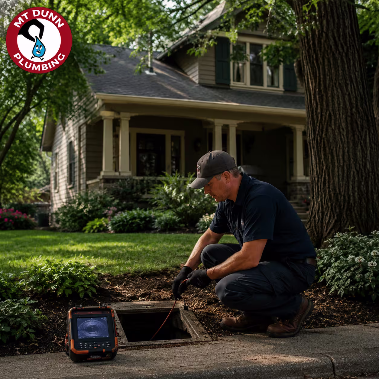 Plumber evaluating an older Hillsboro property for low-disruption waterline replacement