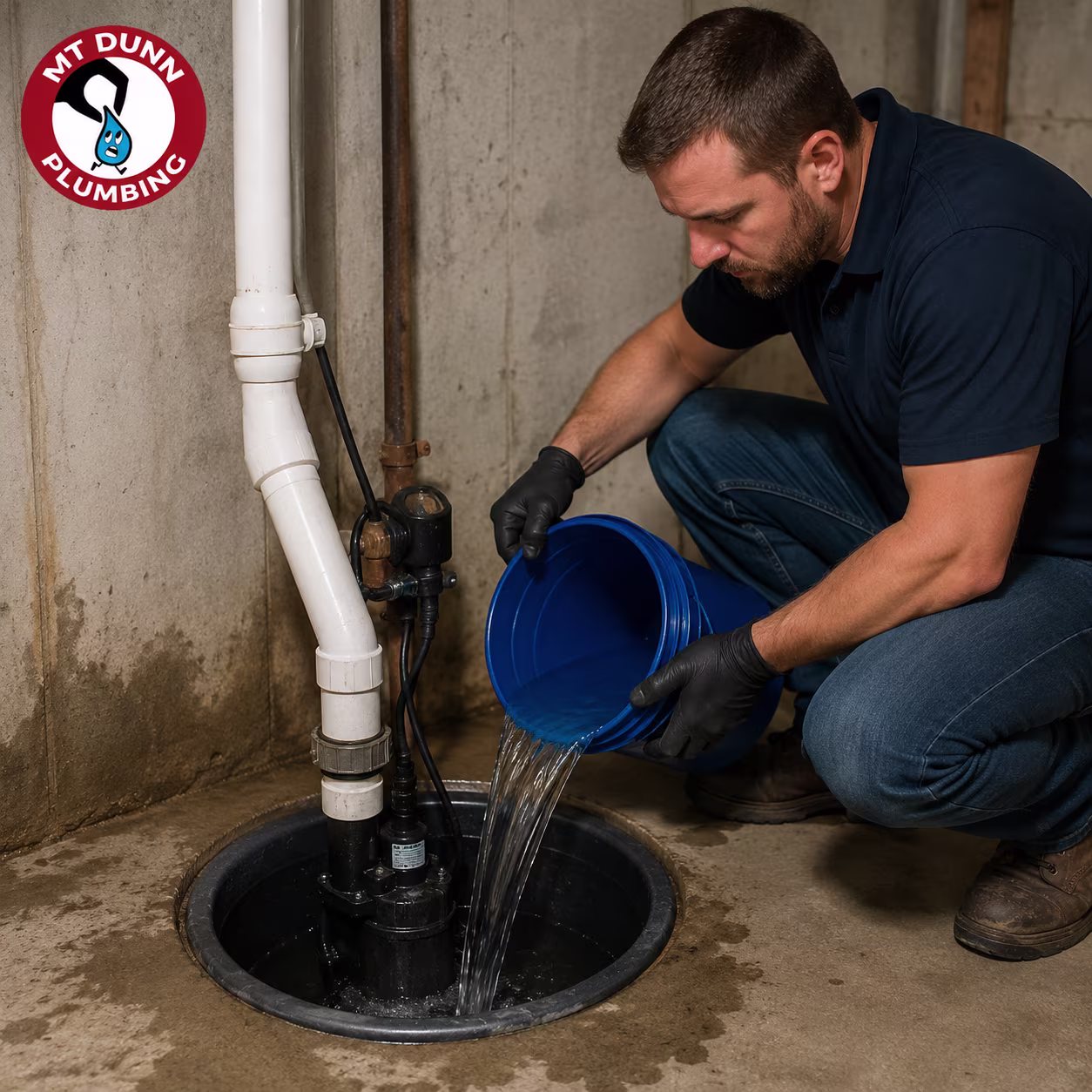Professional sump pump replacement helping protect a Hillsboro basement from water damage
