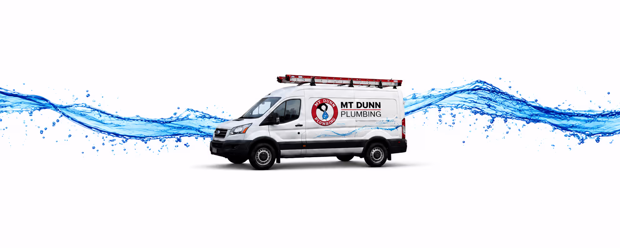 MT Dunn Plumbing service van with logo