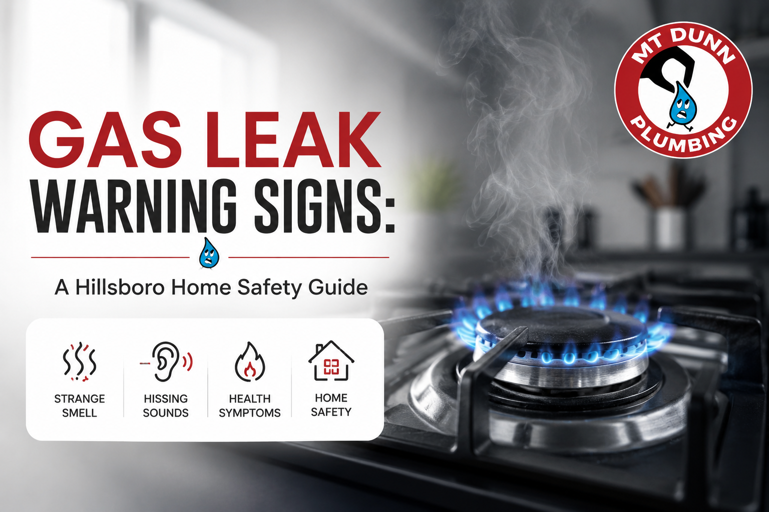 Gas leak warning signs in Hillsboro