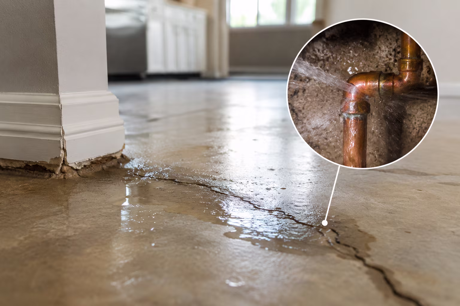 Slab leak signs in Hillsboro, OR